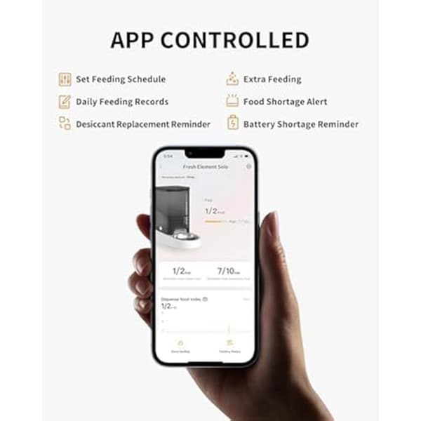 Automatisk matautomat - PETKIT - Smart Solo - 3 liter - Grå - Elektrisk