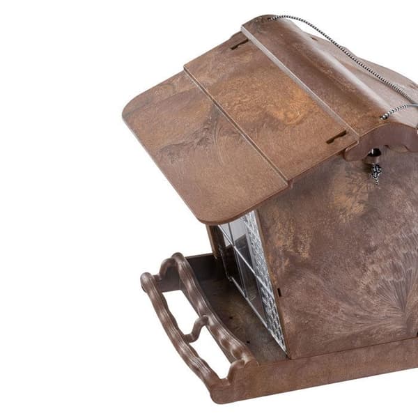 Ferplast JOK 1 Fågelmatare med skydd för vilda fåglar JOK 1 - 23,5 x 26 x h 23 cm - Brun