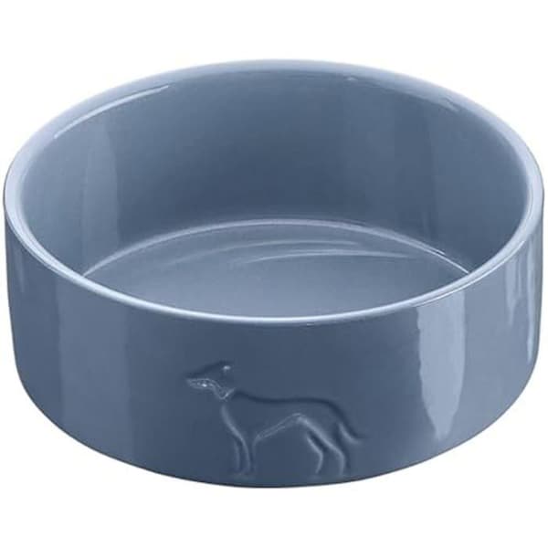 Keramikskål - HUNTER - Osby - 2500 ml - Blå duva - Halkfri och hållbar