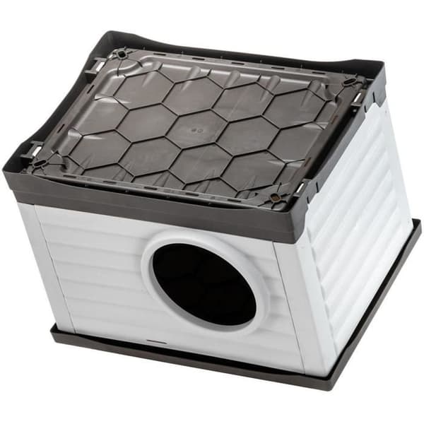 Nisch - FERPLAST - PETVILLA 60 - 54 x 43 x 38,5 cm - Vit / Grå