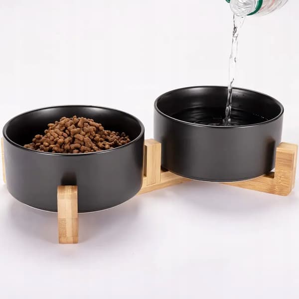 KERAMISK SKÅL FÖR HUND OCH KATT DUBBEL 2 x 850ml