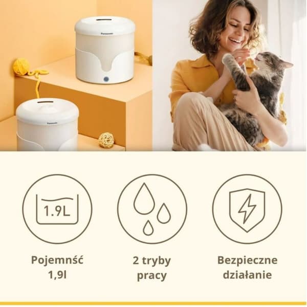 Fontän för husdjur Panasonic CP-JNW01CW Vit Plast