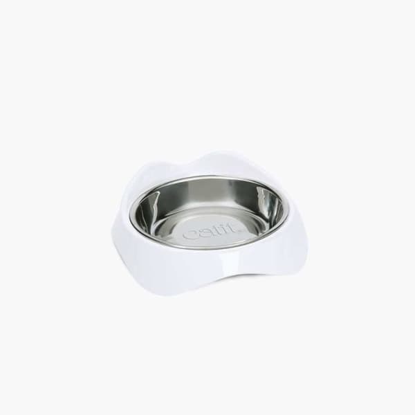 Kattmatsskål - CATIT - PIXI - 200ml - Avtagbara skålar i rostfritt stål - Vit