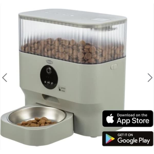 Automatisk matdispenser - TRIXIE - TX-C Smart - 5 L - 28 x 30 x 17 cm - Ljusgrå