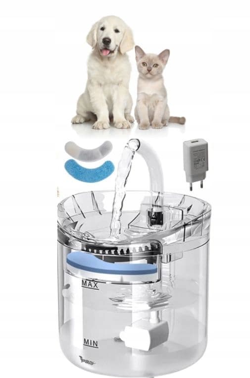 Vattenfontän för hund och katt, 2 liter