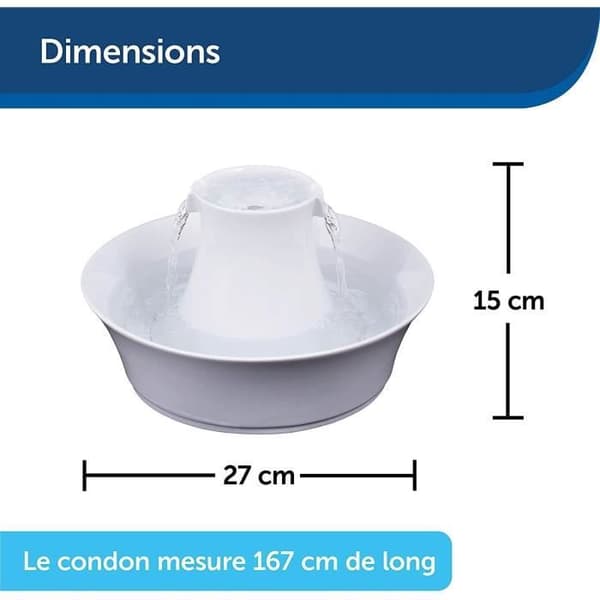 PetSafe - Drinkwell Avalon Ceramic Fountain, filtrerat dricksvatten för hundar och katter, 2 liters vattenkapacitet, vit