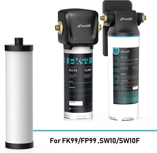 Vattenfontän - vattenflaska Frizzlife Ersättningsfilter PLC10 för vattenfilter under diskbänk FK99/FP99/SW10/SW10F