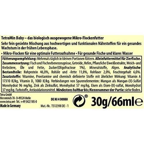 Komplett foder - TETRA - TetraMin Baby - 66ml - Rik på protein - Stek mindre än 1 cm