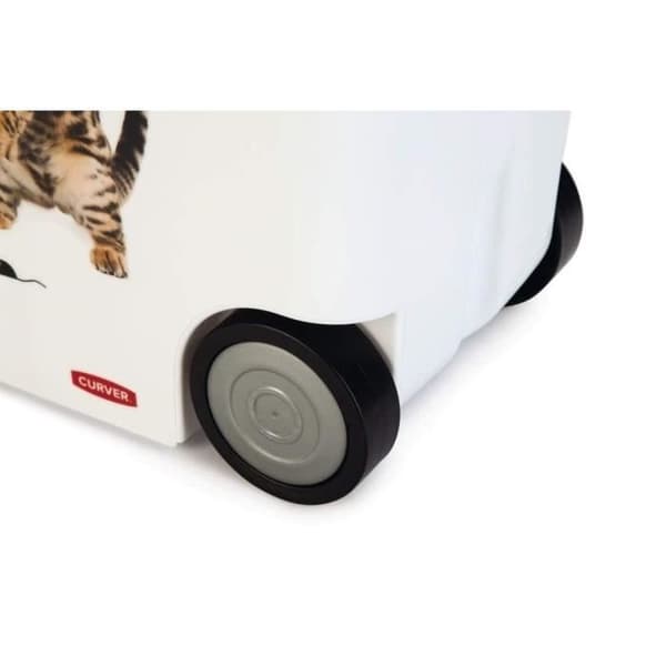 CURVER Kattmatsbehållare med hjul 12 kg - 35L - Love Pets