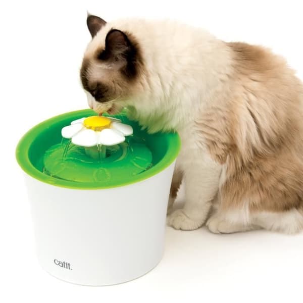 Catit Senses 2.0 Cat Flower Fountain - 3L Drinker med Triple Action Filter