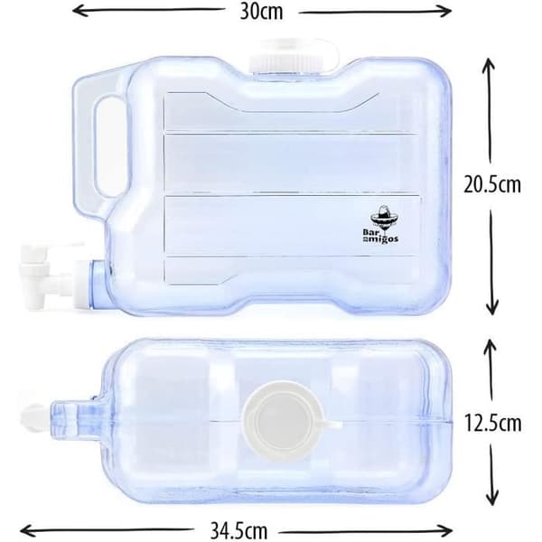 Vattendispenser - Bar Amigos - 5,5L - Plast PETG - Bärbar - Läckagefri
