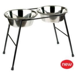 Hundskålar - Ospecificerad - 2500 ml - Justerbar 25-40 cm - Plast - Antikippande