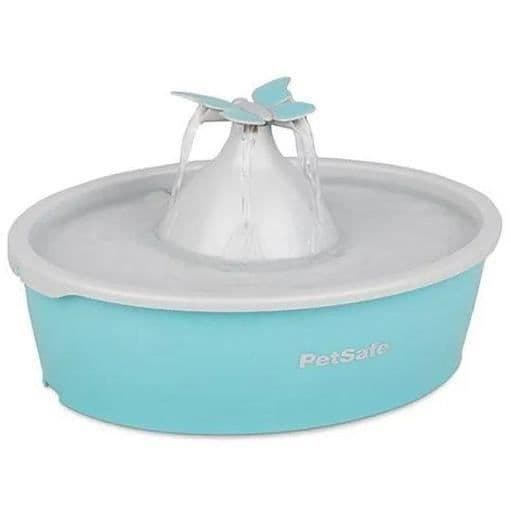 Fontän för djur - PETSAFE - Drinkwell Papillon - 1,5 L - Blå och Grå - Inomhus