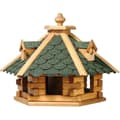 Miniatyrbild 2 av 4: Fågelmatare - bra - 98720e - Furu - Grönt tak i bitumen - Stort format för fåglar