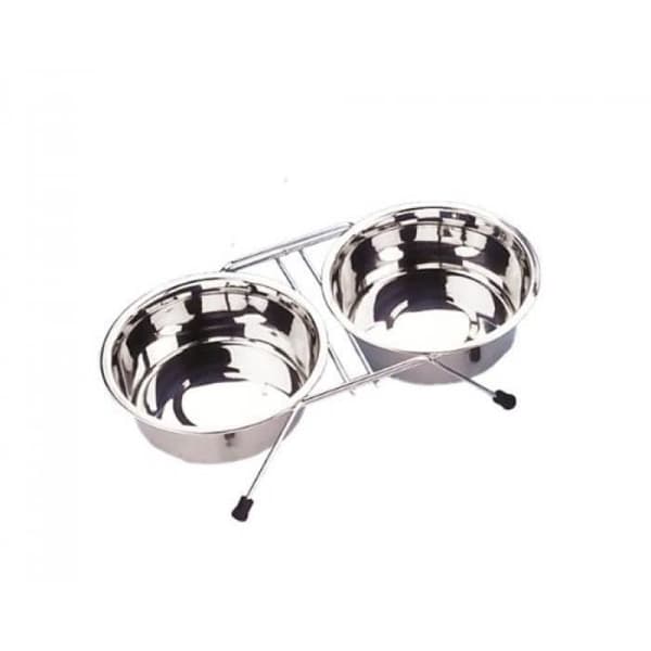 Hundmatarskål - NOBBY - INOX - 16 CM - 0,75 L - Antislipfot