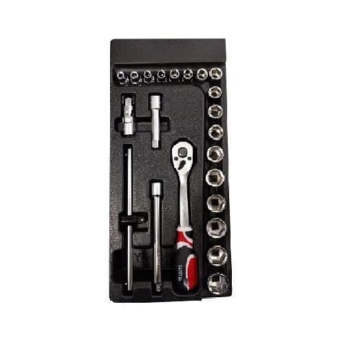 YATO YT-5542 - Plastbricka med fast hylsa 22 stycken 3/8" 22 mm 6 ~