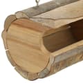 Miniatyrbild 6 av 6: Relaxdays Hängande fågelmatare i trä, med bark, för våra fjädrade vänner, HxBxD: ca 12 x 18 x 12,5 cm, natur