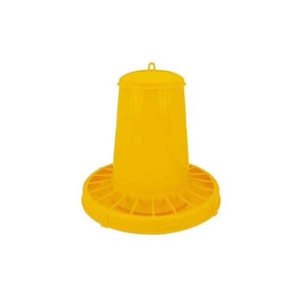 Trågmatare - Kerbl - 2,5 liter - Plast - Gul - För fjäderfä