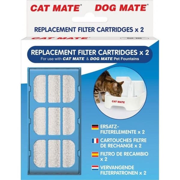 Cat Mate Pet Fountain utbyte filterpatroner (2-pack)