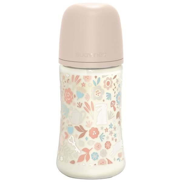Biberon - Suavinex - Wonderland - 270ml - Fysiologisk napp - Medium flöde - Rosa
