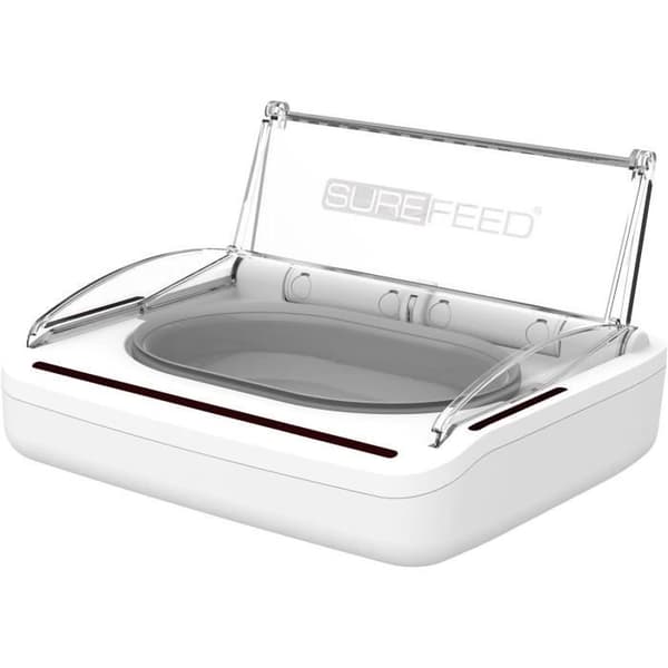 SUREFEED Anti-Odor Automatic Cat Food Dispenser - Vit (levereras med enkel skål)