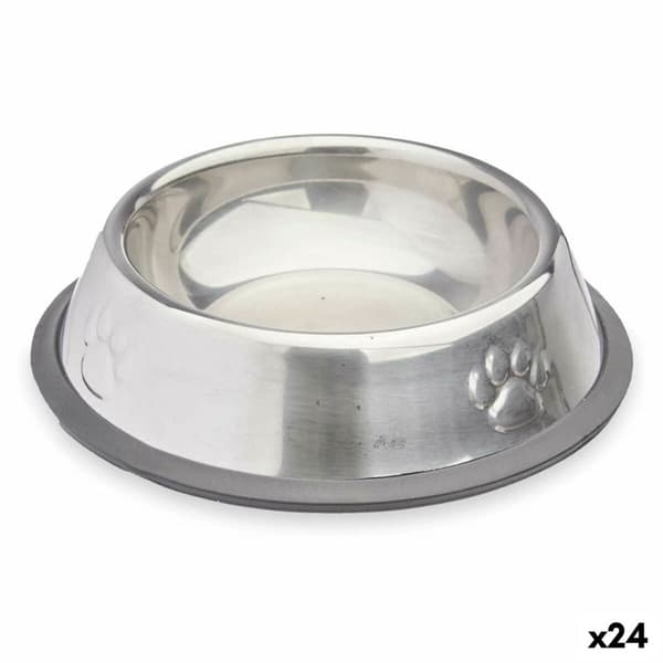 Hundmatare Mascow 312 Grå Silvrig Gummi Metall 15 x 4 x 15 cm (24 antal)