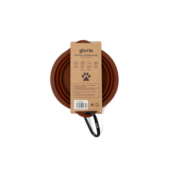 Hopvikbar matskål för Husdjur Gloria Röd Silikon Aluminium 550 ml