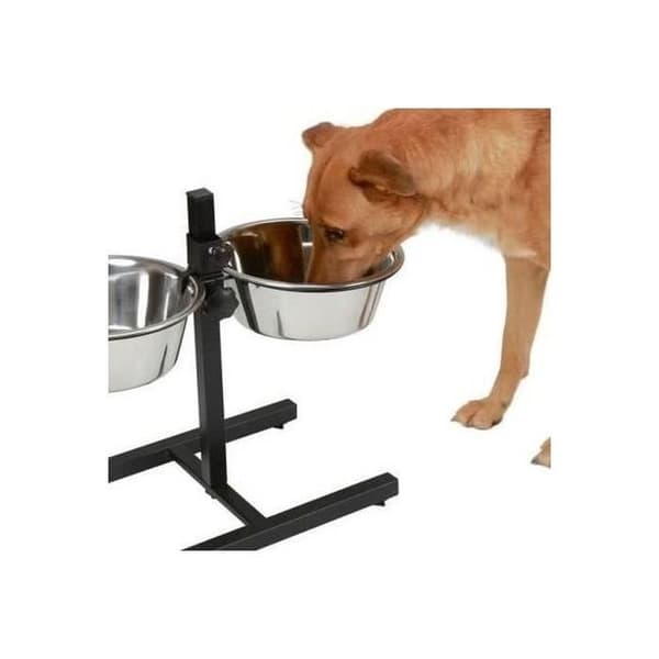 KERBL Matstång med hundskål - 2x1800ml