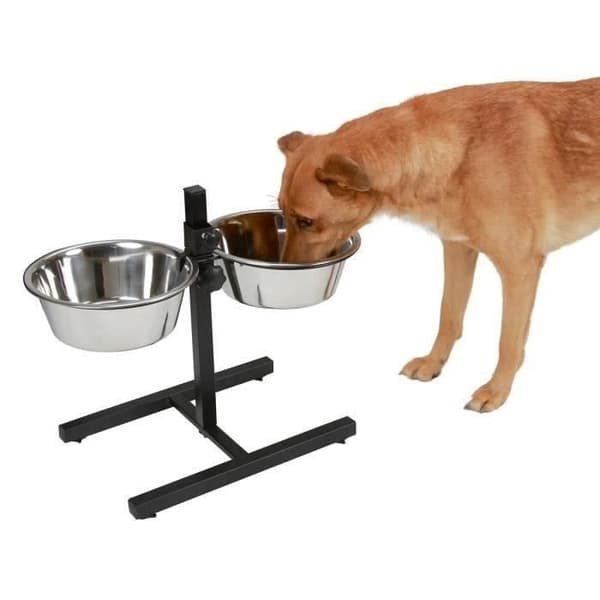 KERBL Matstång med hundskål - 2x1800ml