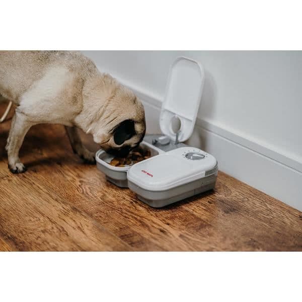 Automatisk skål - Cat Mate - C200 - 2 måltider - 400 g - Vit