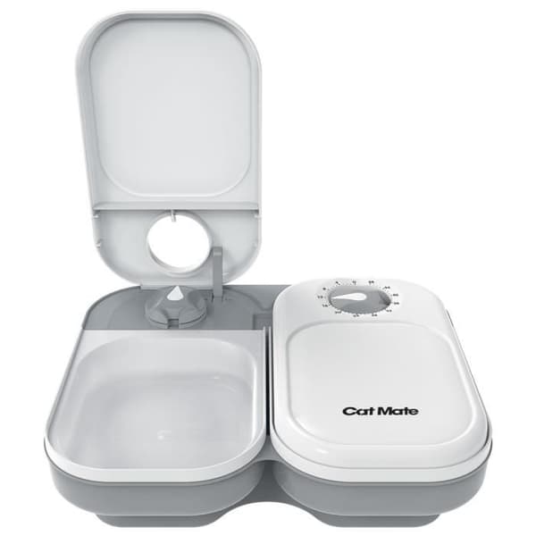 Automatisk skål - Cat Mate - C200 - 2 måltider - 400 g - Vit