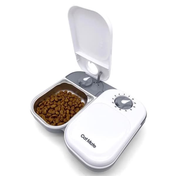 Automatisk skål - Cat Mate - C200 - 2 måltider - 400 g - Vit
