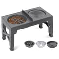 Miniatyrbillede 2 af 2: Justerbar hundefoder, højdeindstillinger 22-31 cm, tør/våd adskillelse,B