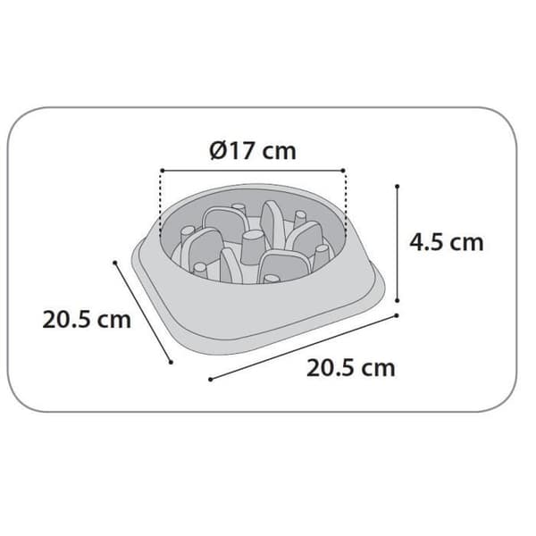 Antifrossande skål - FLAMINGO - BOBO 1 - 500 ML - Ø 17 cm - Grå