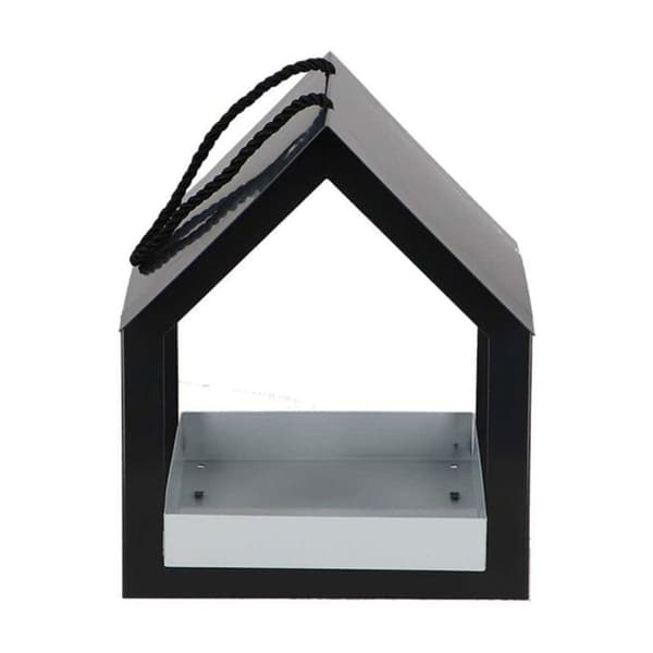 Hängande fågelmatare antracit/vit - Esschert Design