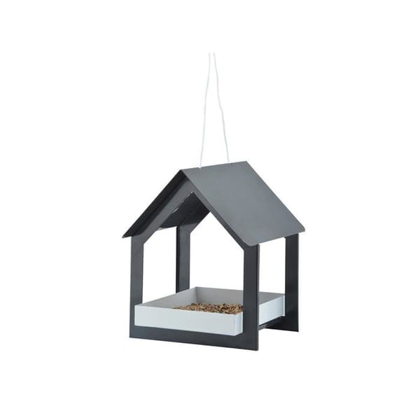 Hängande fågelmatare antracit/vit - Esschert Design