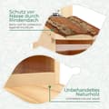 Miniatyrbild 3 av 4: I massivträ ekorrmatarstall med väderbeständigt barktak