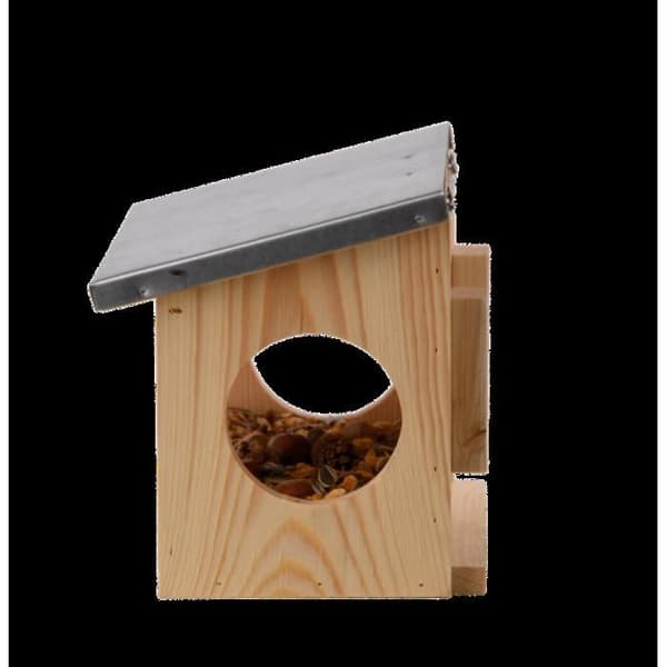 Ekorrmatare - Ej specificerad - L 17,6 x B 25,3 x H 18,7 cm - Trä - Brun - Utomhus