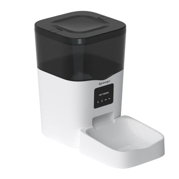 Cat Feeder Sponge Vit Svart