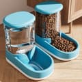 Miniatyrbillede 1 af 7: Automatisk foder- og vanddispenser til kæledyr, 2×3,8 l, selvgenopfyldende skåle til små til store kæledyr