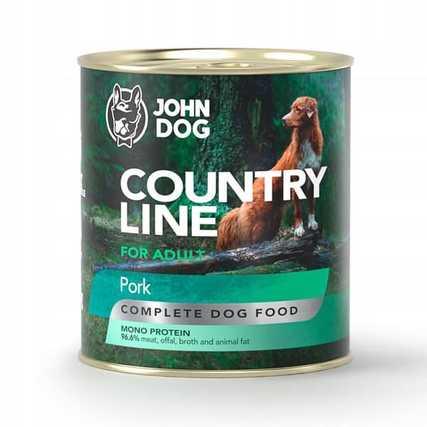 JOHN DOG COUNTRY LINE våtfoder för hundar med fläsk 800 g
