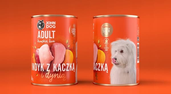 JOHN DOG PUMPKIN våtfoder till hund KALKON MED ANKA OCH PUMPA 400 g
