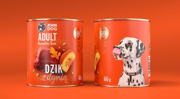JOHN DOG PUMPKIN våtfoder för hundar VILDSVIN MED PUMPA 800 g