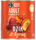 Miniatyrbild 1 av 6: JOHN DOG PUMPKIN våtfoder för hundar VILDSVIN MED PUMPA 800 g