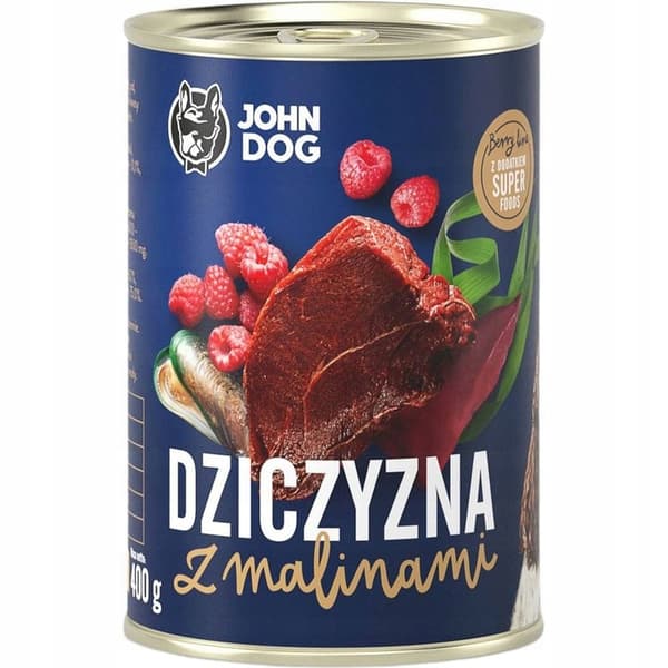 JOHN DOG BERRY vådfoder til hunde SPIL MED HINDBÆR 400 g