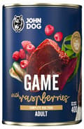 Miniatyrbillede 1 af 4: JOHN DOG BERRY vådfoder til hunde SPIL MED HINDBÆR 400 g