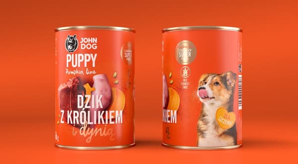 JOHN DOG GRÆSKAR hundefoder til hvalpe, vildsvin med kanin og græskar 400 g