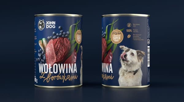 JOHN DOG BERRY vådfoder til hunde OKSEKØD MED BLÅBÆR 800 g