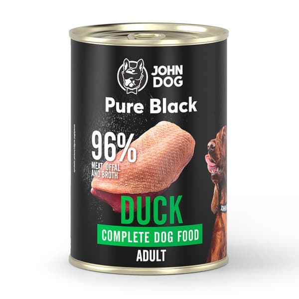JOHN DOG PURE BLACK vådfoder til hunde AND 400 g