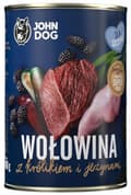 Miniatyrbillede 1 af 3: JOHN DOG BERRY vådfoder til hunde med oksekød og kanin 400 g